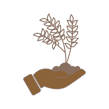 plant planting icon vector graphic