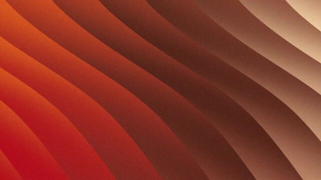 Abstract liquid layered waves motion gradient warm retro color, grainy background color animation. 4k video