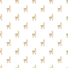 Naklejka premium Alpacas creating a fun decorative animal pattern on a white background