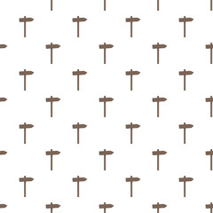 Fototapeta premium Repeating wooden arrow signs indicating direction on a white background