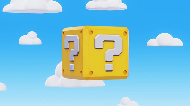 Question mark mystery box - 3D Loop Animation