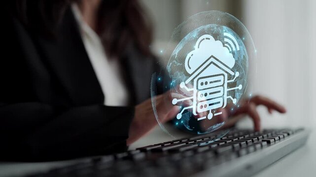 Cloud computing, cloud strategy, and cloud technology transforming digital infrastructure with scalable services, secure data storage, and cloud-based digital business solutions. Muxer