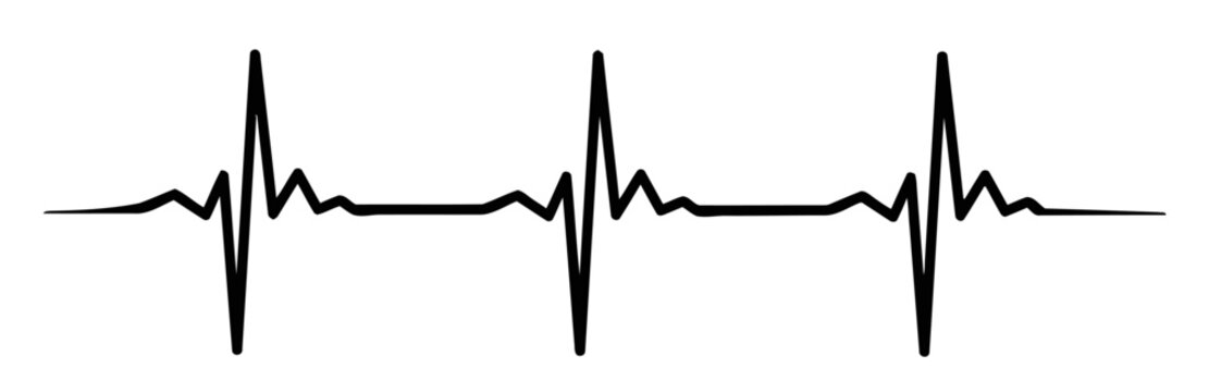 Medical professional analyzing ECG heart rhythm pattern on screen