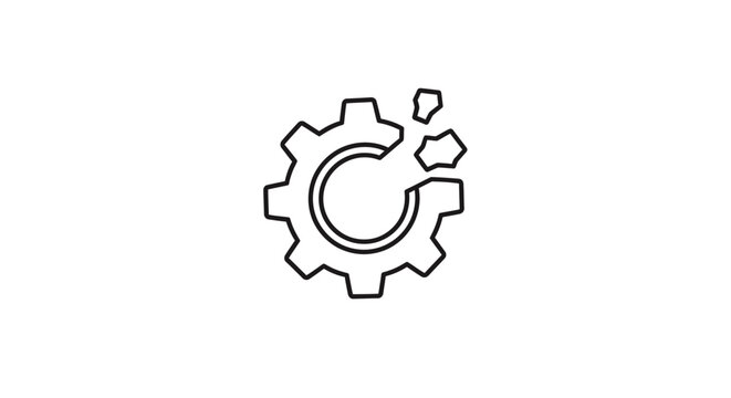 Exploded view gear icon showing separate interlocking mechanical components.
