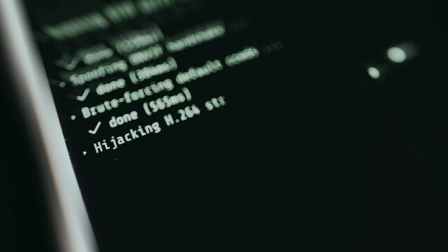Cyberattack in progress, Brute-forcing attempt. Ethical hacking concept