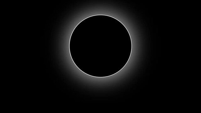 Minimal half moon animation with glowing crescent shape on dark background creating cosmic night sky motion graphic visuals with atmospheric style