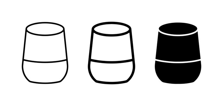 Smart Speaker Icons, Voice Assistant Devices, Technology Gadgets, Digital Assistant Vector Set