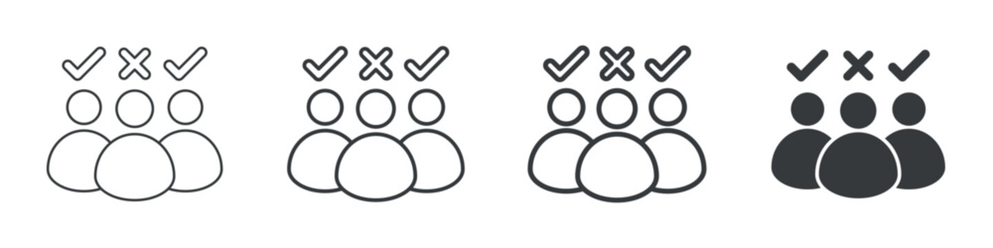 Discrimination Different Icon Set Simple Style Collection