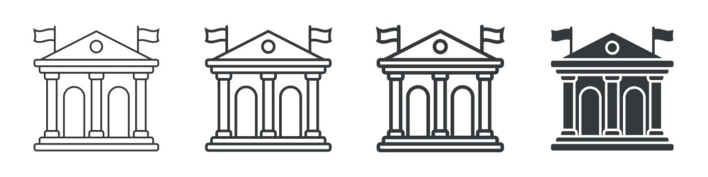 Embassy Different Icon Set Simple Style Collection