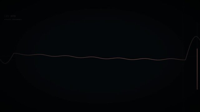 Athlete Performance Biometric ECG Animation Seamless Loop 4K