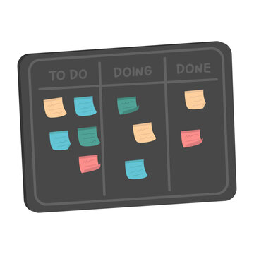 Kanban Board for Task Management Illustration