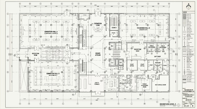 Museum of contemporary art second floor architectural plan