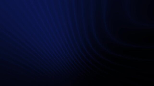 Smooth dark blue undulating lines flowing gracefully across black background, abstract background motion, subtle waves ripple and bend, sophisticated digital visualization, artistic abstract effect.