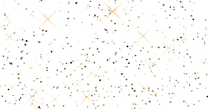 Glittering gold dust fall in black background. Sparkling glow effect. 3D rendering with alpha.