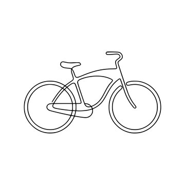 Vector illustration of a bicycle, bike icon, cycling symbol