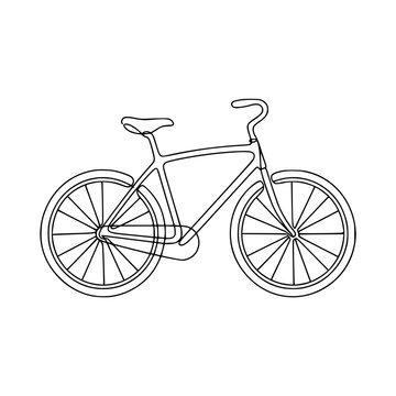 Vector illustration of a bicycle, bike, cycling, transportation