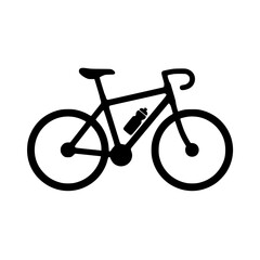 Obraz premium Vector illustration of a bicycle with water bottle