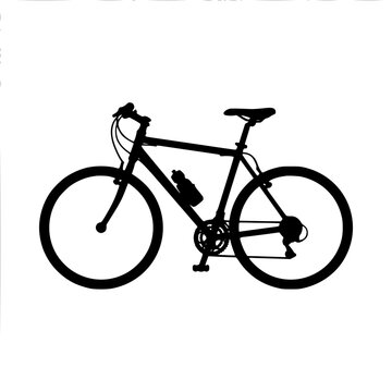 Vector illustration of a bicycle with water bottle