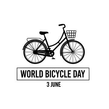 World Bicycle Day vector illustration on June 3rd
