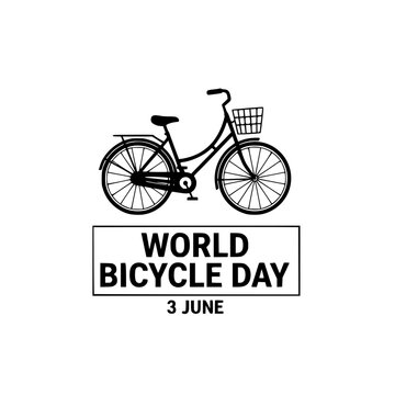 World Bicycle Day vector illustration, June 3rd, cycling