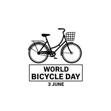 World Bicycle Day vector illustration, June 3, bike awareness