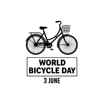 World Bicycle Day vector illustration on June 3rd