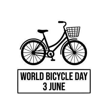 World Bicycle Day vector illustration on June 3rd