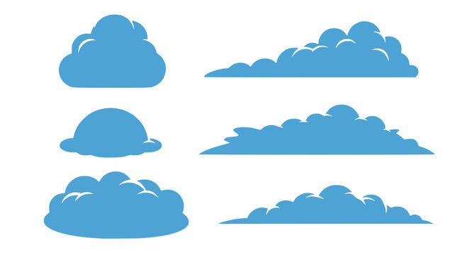 Clouds vector collection. Cloud computing pack. Clouds collection. Cloud shapes pack. Vector. Transparent SVG version.
