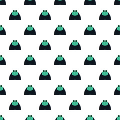 Seamless pattern with stylized blue green diving flippers on a white background © nsit0108