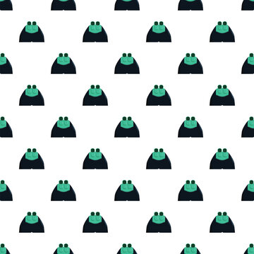 Seamless pattern with stylized blue green diving flippers on a white background