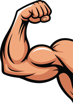 muscle arm biceps flex icon vector logo for gym and training