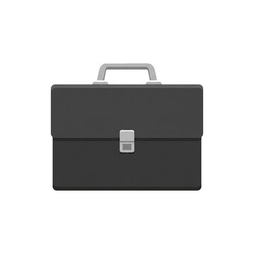 Black Briefcase Business Case Icon Isolated Graphic Element