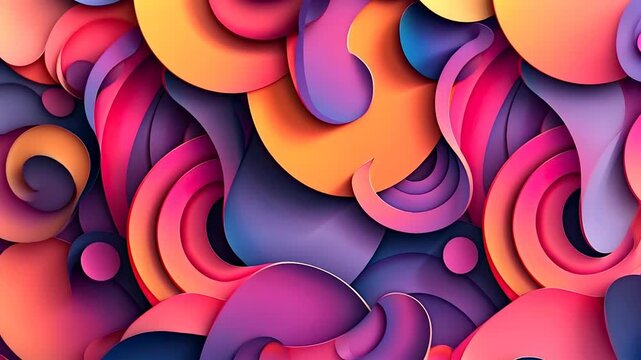 Abstract colorful layered circular patterns suitable for backgrounds, digital designs, prints, posters, and artistic projects requiring vibrant color gradients.