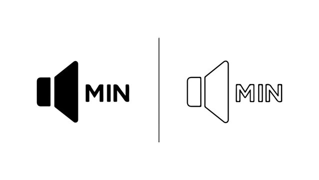 Minimalist Volume Control Speaker Icon Set