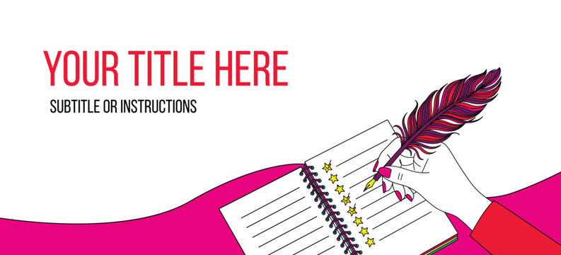 Woman write letter symbolizing mailing lists and business alerts with commercial offers
