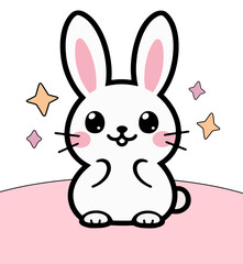 Fototapeta premium Cute bunny with long ears