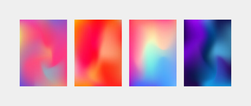 Abstract background collection featuring vivid gradient colors smooth transitions and artistic fluid shapes perfect for creative web design social media layouts digital art presentations and branding.