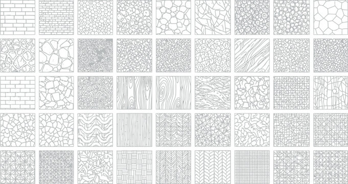 Diverse collection of seamless geometric pattern swatches and abstract texture designs with geometric seamless abstract collection background monochrome decoration backdrop structure creative