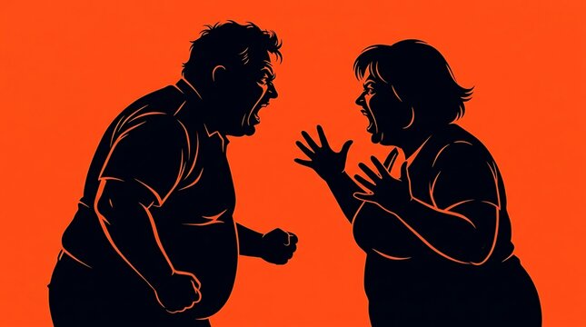 Intense argument between two individuals, depicting a powerful emotional outburst and conflict