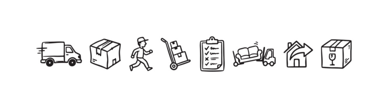 QR Code and Barcode Scanning Solid Icons Set for Digital Security, Identification, and Retail Transactions