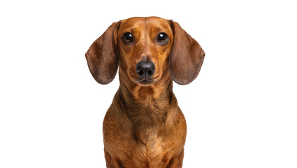 Brown dachshund dog with floppy ears, isolated on transparent background © AnaMaria