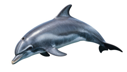 Gray dolphin swimming, isolated on transparent background © AnaMaria