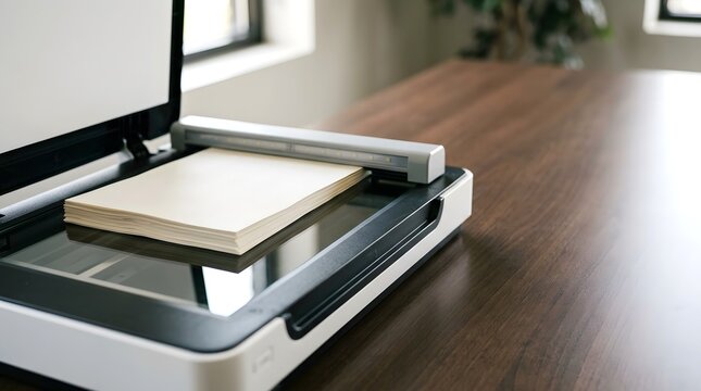 high resolution document scanning process for digital archive creation and paperless records management workflow automation