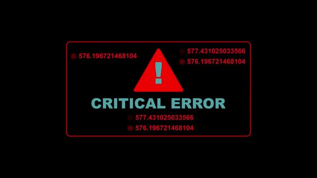 Critical error sign, high priority computer bug visualization. software crash alert with warning icon. Ideal for error alert, critical notification, system warning, safety message, and danger indicate