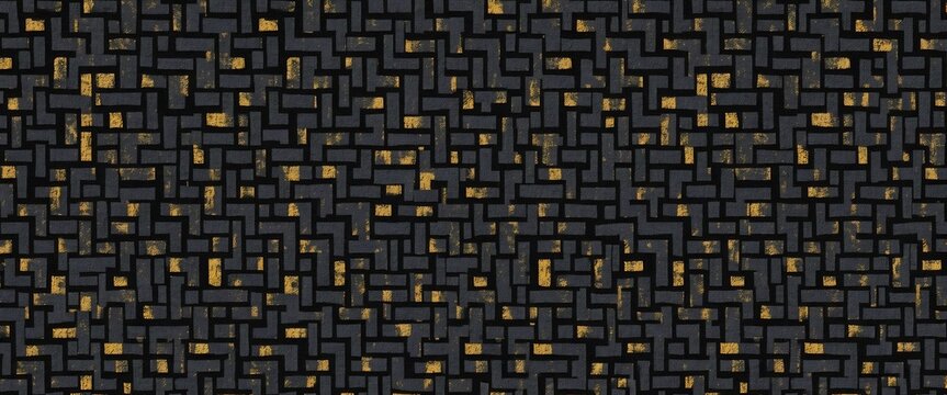 織り目模様の黒い背景に金色の輝き