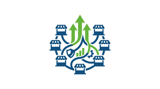 business growth franchise vector graphic concept