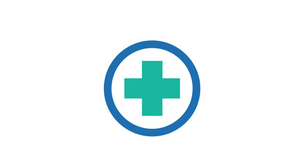 Fototapeta premium Green Cross Medical Symbol Logo.