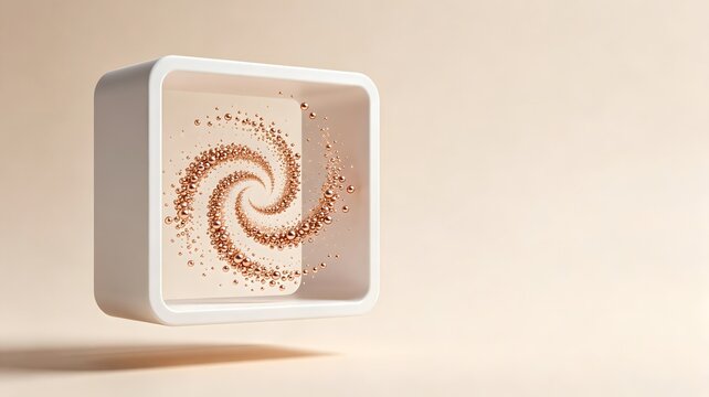 Anti gravity time management concept with 3D deconstructed hourglass