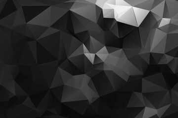 Fototapeta premium Modern black low poly triangle shapes background