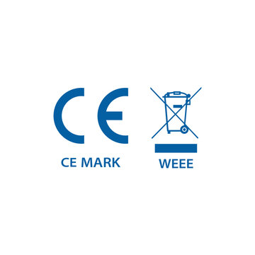 CE Mark and WEEE Waste Electrical Equipment Symbol for European Compliance and Responsible Electronics Disposal